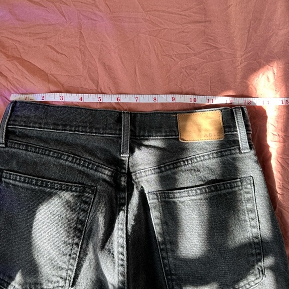 ABLE High Waist Straight Jean. Washed Black Denim. Size 26. - Picture 10 of 13